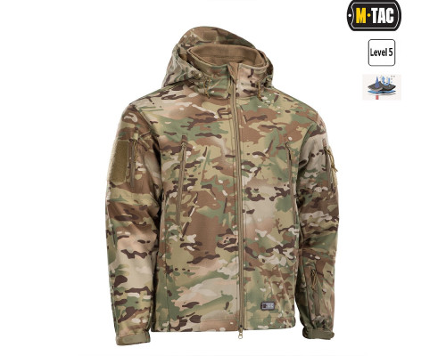 M-TAC КУРТКА SOFT SHELL С ПОДСТЕЖКОЙ MULTICAM 