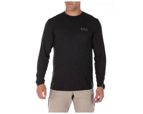 Футболка с длинным рукавом 5.11 Tactical "Triblend Legacy Long Sleeve Tee" — Black Heather