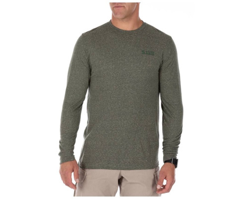 Футболка с длинным рукавом 5.11 Tactical "Triblend Legacy Long Sleeve Tee" — Military Green Heather