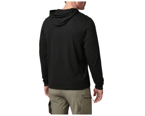 Футболка с капюшоном и длинным рукавом 5.11® Hooded Long Sleeve Tee — Black