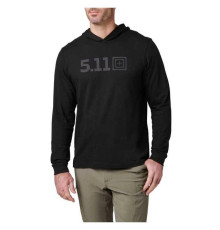 Футболка с капюшоном и длинным рукавом 5.11® Hooded Long Sleeve Tee — Black