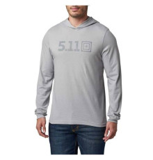 Футболка с капюшоном и длинным рукавом 5.11® Hooded Long Sleeve Tee — Titan Grey