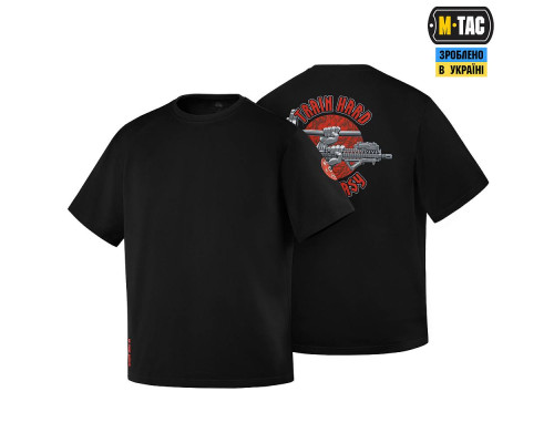 M-Tac футболка Train Hard Oversized Cotton Hard — Black
