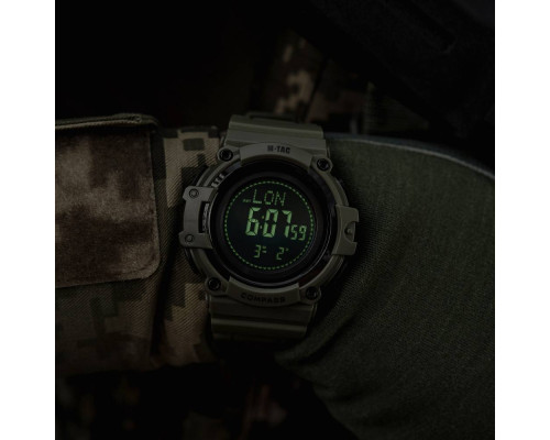 M-TAC ЧАСЫ ТАКТИЧЕСКИЕ С КОМПАСОМ 2233 ARMY GREEN