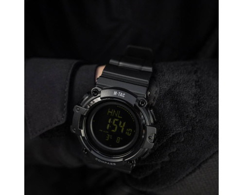 M-TAC ЧАСЫ ТАКТИЧЕСКИЕ С КОМПАСОМ 2233 BLACK