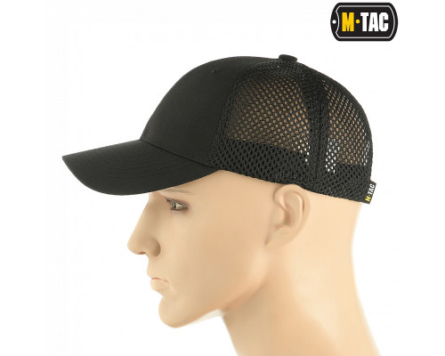 M-TAC БЕЙСБОЛКА С СЕТКОЙ FLEX РИП-СТОП BLACK