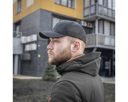 M-TAC БЕЙСБОЛКА С СЕТКОЙ FLEX РИП-СТОП BLACK
