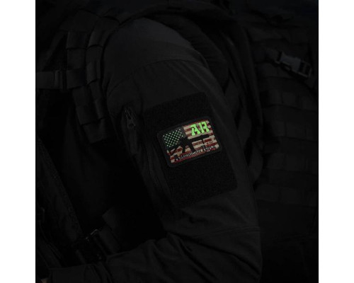 M-Tac нашивка AR-15 AMERICAN RIFLE (80х50 мм) — Black/GID