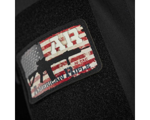 M-Tac нашивка AR-15 AMERICAN RIFLE (80х50 мм) — Black/GID