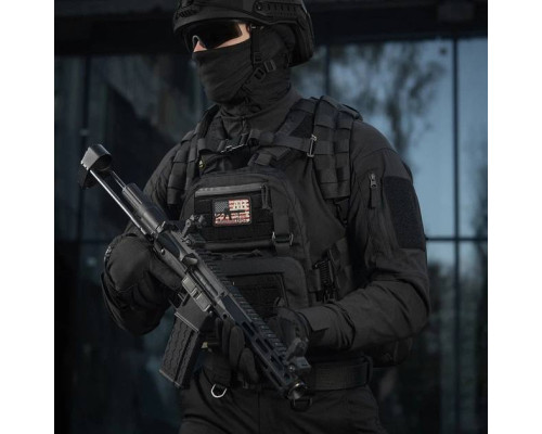 M-Tac нашивка AR-15 AMERICAN RIFLE (80х50 мм) — Black/GID