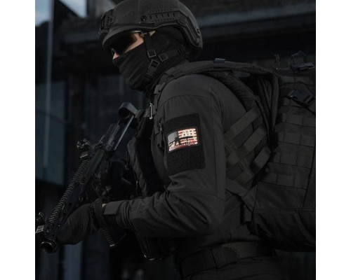 M-Tac нашивка AR-15 AMERICAN RIFLE (80х50 мм) — Black/GID