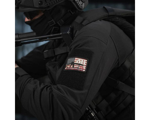 M-Tac нашивка AR-15 AMERICAN RIFLE (80х50 мм) — Black/GID