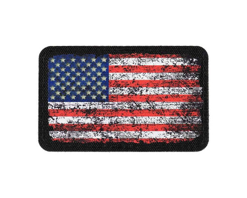 M-Tac нашивка флаг США винтаж (80х50 мм) — Black/GID