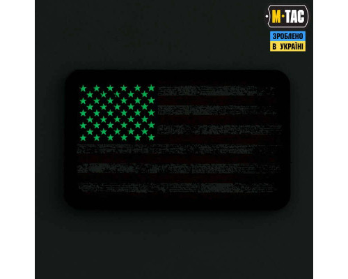 M-Tac нашивка флаг США винтаж (80х50 мм) — Black/GID