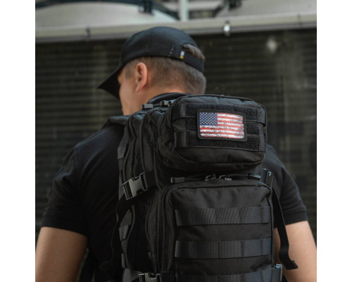 M-Tac нашивка флаг США винтаж (80х50 мм) — Black/GID