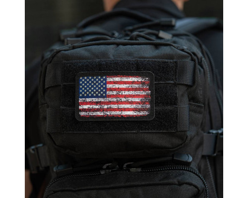 M-Tac нашивка флаг США винтаж (80х50 мм) — Black/GID