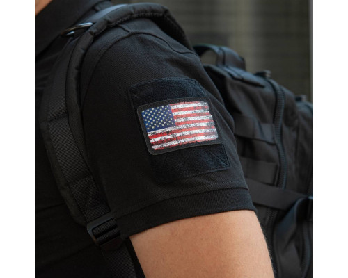 M-Tac нашивка флаг США винтаж (80х50 мм) — Black/GID