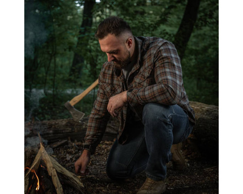 M-TAC РУБАШКА LUMBERJACK MERINO COLD WEATHER GREY/BROWN