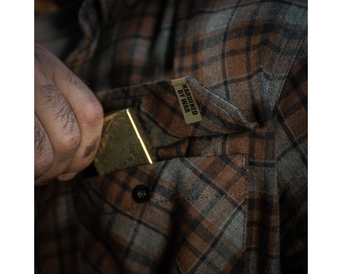 M-TAC РУБАШКА LUMBERJACK MERINO COLD WEATHER GREY/BROWN
