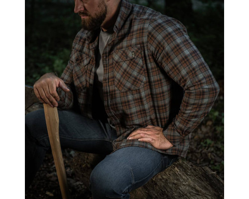 M-TAC РУБАШКА LUMBERJACK MERINO COLD WEATHER GREY/BROWN