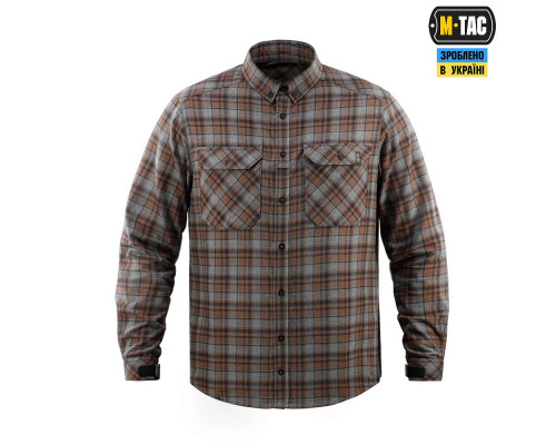 M-TAC РУБАШКА LUMBERJACK MERINO COLD WEATHER GREY/BROWN