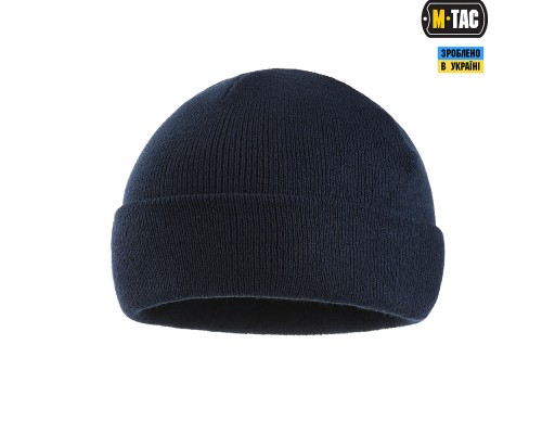 M-TAC ШАПКА ТОНКАЯ ВЯЗКА 100% АКРИЛ DARK NAVY BLUE