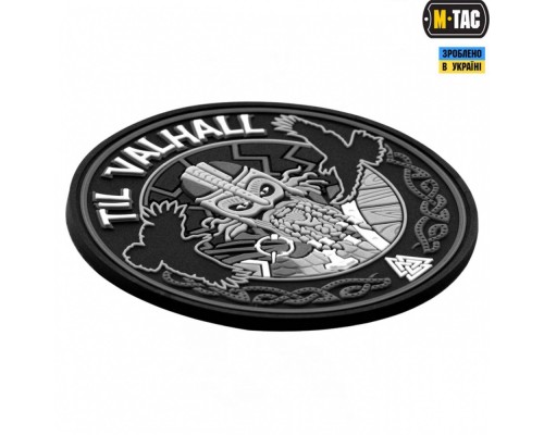 M-TAC НАШИВКА TIL VALHALL ПВХ СЕРО-ЧЕРНАЯ