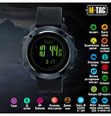 M-TAC ЧАСЫ ТАКТИЧЕСКИЕ МУЛЬТИФУНКЦИОНАЛЬНЫЕ BLACK