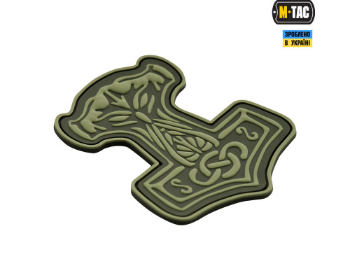 M-TAC НАШИВКА МОЛОТ ТОРА ПВХ ОЛИВА