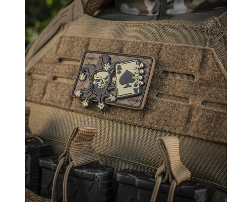 M-TAC НАШИВКА JOKER SKULL 3D PVC COYOTE