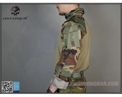 Тактическая рубашка EmersonGear G3 Combat Shirts Woodland