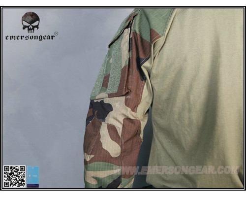 Тактическая рубашка EmersonGear G3 Combat Shirts Woodland