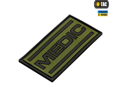 M-TAC НАШИВКА MEDIC PVC OLIVE/BLACK