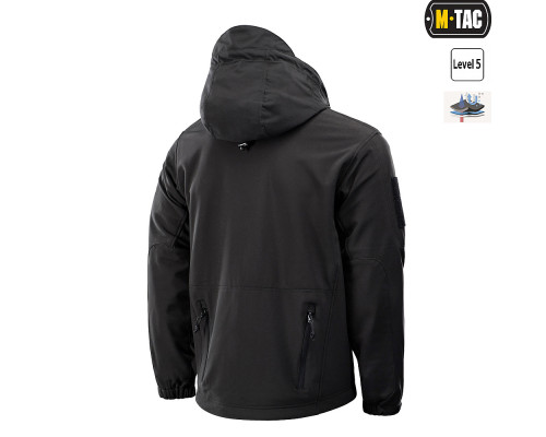 M-TAC КУРТКА SOFT SHELL С ПОДСТЕЖКОЙ BLACK
