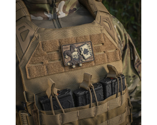 M-TAC НАШИВКА JOKER SKULL 3D PVC COYOTE