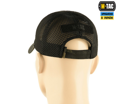 M-TAC БЕЙСБОЛКА ТАКТИЧЕСКАЯ С СЕТКОЙ MULTICAM BLACK
