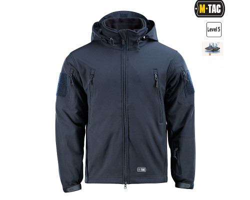 M-TAC КУРТКА SOFT SHELL С ПОДСТЕЖКОЙ DARK NAVY BLUE