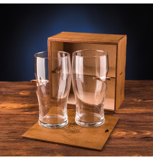 Набор из 2-х пивных бокалов с настоящей пулей