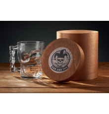 Пивной бокал - череп с пулей