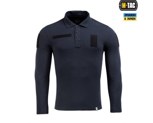 M-TAC ПОЛО ТАКТИЧЕСКОЕ ДЛИННЫЙ РУКАВ 65/35 DARK NAVY BLUE