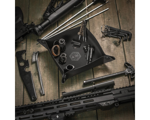 M-TAC ЛОТОК ДЛЯ ОБСЛУЖИВАНИЯ ОРУЖИЯ В ПОЛЕВЫХ УСЛОВИЯХ 24Х24 СМ BLACK