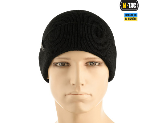 M-TAC ШАПКА ТОНКАЯ ВЯЗКА 100% АКРИЛ BLACK