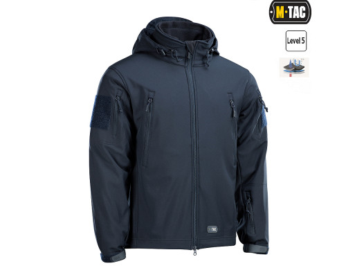 M-TAC КУРТКА SOFT SHELL С ПОДСТЕЖКОЙ DARK NAVY BLUE
