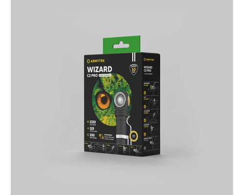Фонарь ARMYTEK WIZARD C2 PRO MAGNET USB (WARM LIGHT)