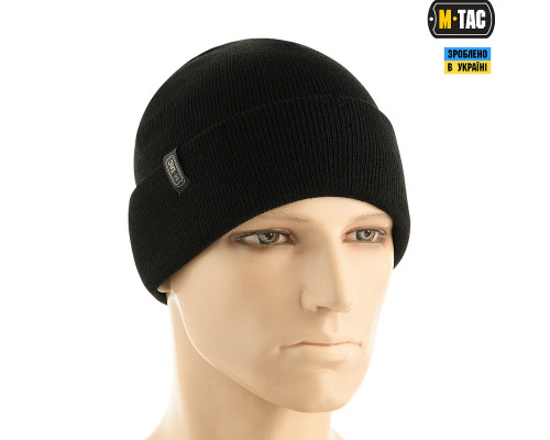 M-TAC ШАПКА ТОНКАЯ ВЯЗКА 100% АКРИЛ BLACK