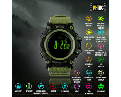 M-TAC ЧАСЫ ТАКТИЧЕСКИЕ ADVENTURE BLACK/OLIVE