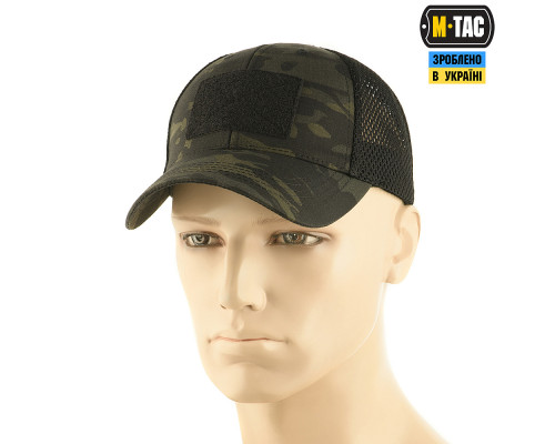 M-TAC БЕЙСБОЛКА ТАКТИЧЕСКАЯ С СЕТКОЙ MULTICAM BLACK