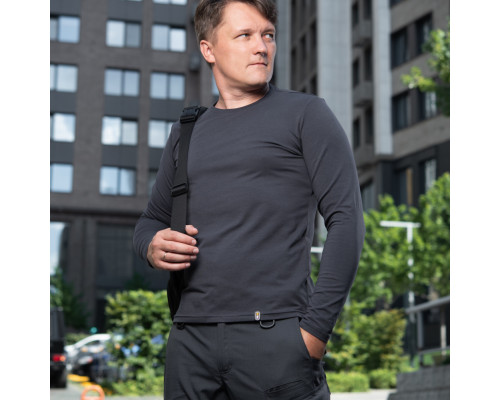 M-TAC ФУТБОЛКА ДЛИННЫЙ РУКАВ 93/7 DARK GREY