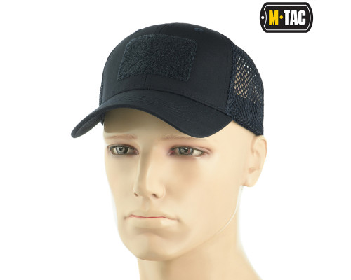 M-TAC БЕЙСБОЛКА С ЛИПУЧКОЙ И СЕТКОЙ FLEX РИП-СТОП DARK NAVY BLUE