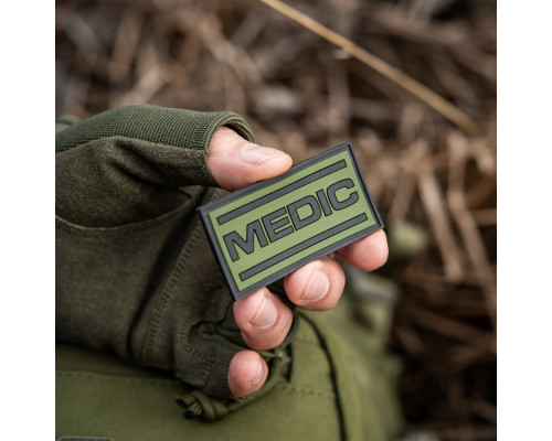 M-TAC НАШИВКА MEDIC PVC OLIVE/BLACK